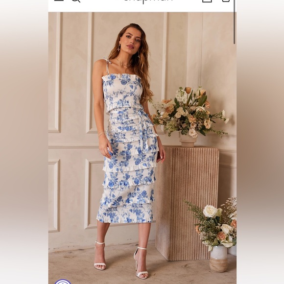 The Lily Dress in Provencal Blue Floral size 4 with tags - Picture 1 of 9